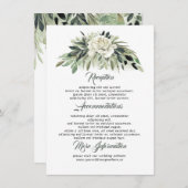 Lush Greenery Wedding Information Guest Begleitkarte (Vorne/Hinten)