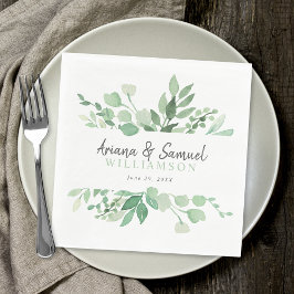Lush Greenery Wedding Napkin Serviette