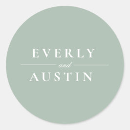 Lush Greenery Wedding Sticker