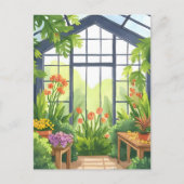 Lush Greenhouse | Botanischer Garten Postkarte (Vorderseite)