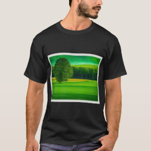 Lush Grönland mit Majestic Green Tree" T-Shirt