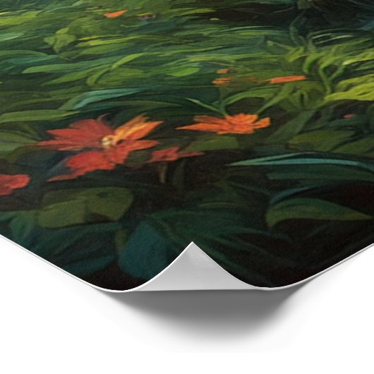 Lush Herz des Dunklen Waldes Poster (Ecke)