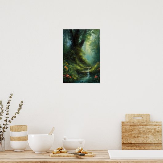 Lush Herz des Dunklen Waldes Poster (Küche)