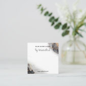 Lush Ink Black and Gold Pendant Packkarte Quadratische Visitenkarte (Stehend Vorderseite)