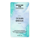 Lush Ink Blue Soy Wax Melt Labels (Vorne)