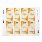 Lush Ink Orange Soy Wax Melt Labels (Vorne)