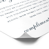 Lush Ink Toilettenartikel Hochzeitszeichen Poster (Ecke)