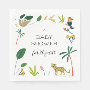 Lush Jungle Baby Dusche Serviette