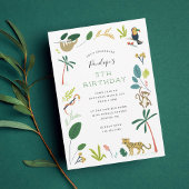 Lush Jungle Birthday Party Einladung