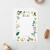 Lush Jungle Danke Cards Mitteilungskarte (Vorderseite/Rückseite Beispiel)