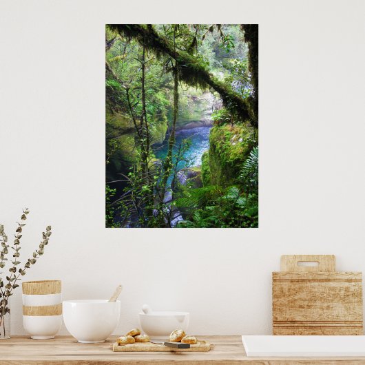 Lush Jungle River Poster (Küche)