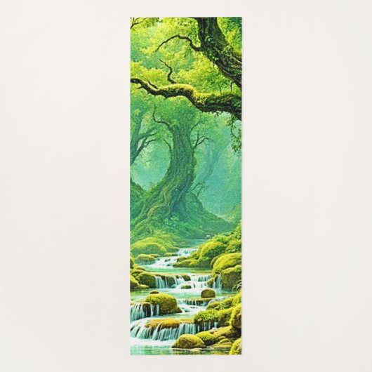 Lush Jungle Waterfall Bliss Yogamatte (Rückseite)