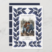 Lush Leafy Grenz Feiertagskarte (Vorne/Hinten)