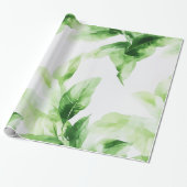Lush lebendiges Jungle Leaf Muster Geschenkpapier (Ungerollt)