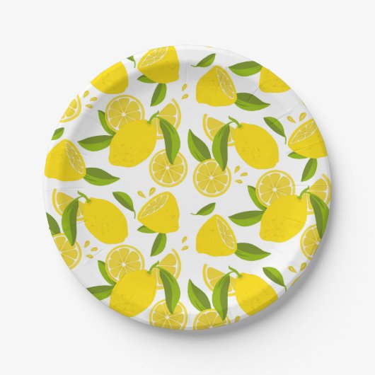 Lush Lemon Party Plate Pappteller (Vorderseite)