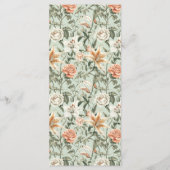 Lush Luxe, Tiger Lily & Mint, Flachmenü Menükarte (Vorderseite)