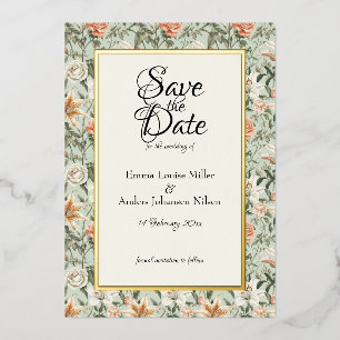 Lush Luxe, Tiger Lily & Mint, Save the Date Folieneinladung