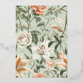 Lush Luxe, Tiger Lily & Mint, Save the Date Folieneinladung (Rückseite)