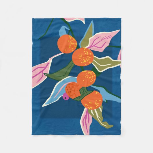 Lush Orange Botanicals Fleecedecke (Vorderseite)