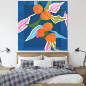 Lush Orange Botanicals Leinwanddruck (Insitu (Schlafzimmer))