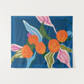 Lush Orange Botanicals Wandteppich (Vorderseite (Horizontal))