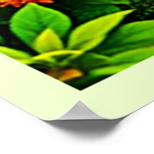 Lush Orange Garden Poster (Ecke)
