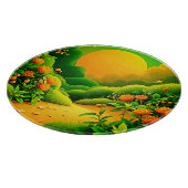 Lush Orange Garden Schneidebrett (Ecke)