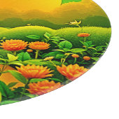 Lush Orange Garden Schneidebrett (Ecke)