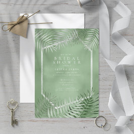 Lush Palm Leaf Brautparty Moss Green ID956