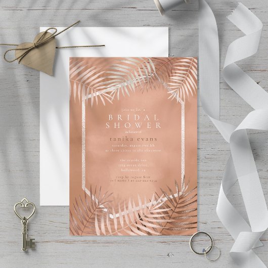 Lush Palm Leaf Brautparty Terra Cotta ID956