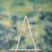 Lush Palm Leaf Hochzeitssitze Moss Green/Wt ID956 Acrylschild (Neutral)