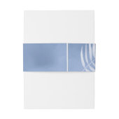 Lush Palm Leaf Wedding Blue ID956 Einladungsbanderole (Rückseitenbeispiel)