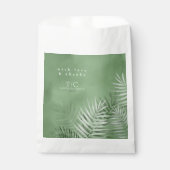 Lush Palm Leaf Wedding Dank Moss Green ID956 Geschenktütchen (Vorderseite)