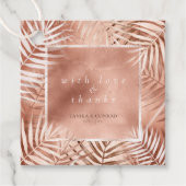 Lush Palm Leaf Wedding Dank Terra Cotta ID956 Geschenkanhänger (Vorderseite)