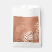 Lush Palm Leaf Wedding Dank Terra Cotta ID956 Geschenktütchen (Vorderseite)