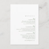 Lush Palm Leaf Wedding Details Moss Green ID956 Begleitkarte (Vorderseite)