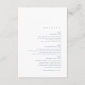 Lush Palm Leaf Wedding Details Windsor Blue ID956 Begleitkarte (Vorderseite)