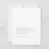 Lush Palm Leaf Wedding Foto Moss Green ID956 Dankeskarte (Rückseite)