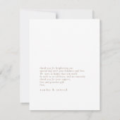 Lush Palm Leaf Wedding Foto Terra Cotta ID956 Dankeskarte (Rückseite)