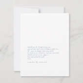 Lush Palm Leaf Wedding Foto Windsor Blue ID956 Dankeskarte (Rückseite)