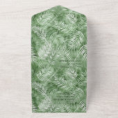 Lush Palm Leaf Wedding Moss Green ID956 All In One Einladung (Außenbereich)