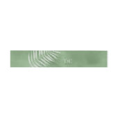 Lush Palm Leaf Wedding Moss Green ID956 Einladungsbanderole (Flach)