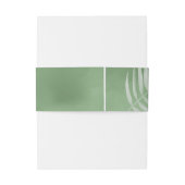 Lush Palm Leaf Wedding Moss Green ID956 Einladungsbanderole (Rückseitenbeispiel)