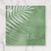 Lush Palm Leaf Wedding Moss Green ID956 Geschenkanhänger (Vorderseite)