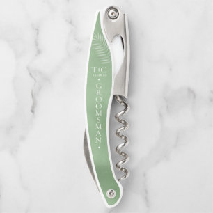 Lush Palm Leaf Wedding Moss Green ID956 Kellnermesser