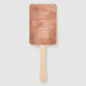 Lush Palm Leaf Wedding Program Terra Cotta ID956 Fächer (Rückseite)