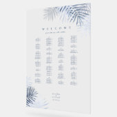 Lush Palm Leaf Wedding Seating Blue/Wht ID956 Acrylschild (Winkel)