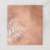 Lush Palm Leaf Wedding Table No. Terra Cotta ID956 Platzkarte (Außenseite Aufgefaltet)