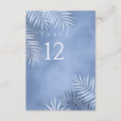 Lush Palm Leaf Wedding Table No. Windsor Blu ID956 Einladung (Vorderseite)