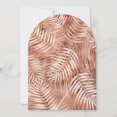 Lush Palm Leaf Wedding Terra Cotta Arch ID956 Einladung (Rückseite)